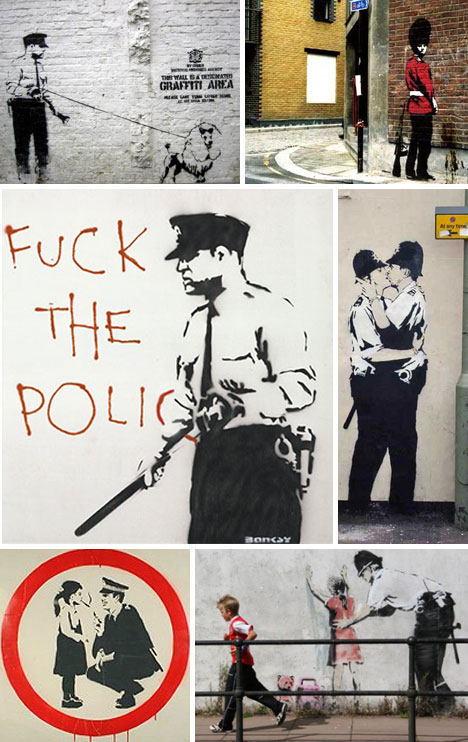 3-banksy-police-stencils-and-graffiti1